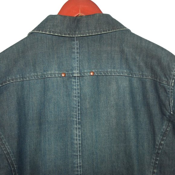 Indian Terrain 100% Cotton Vintage Jean Men's Jacket Coat Size Large - Picture 8 of 11